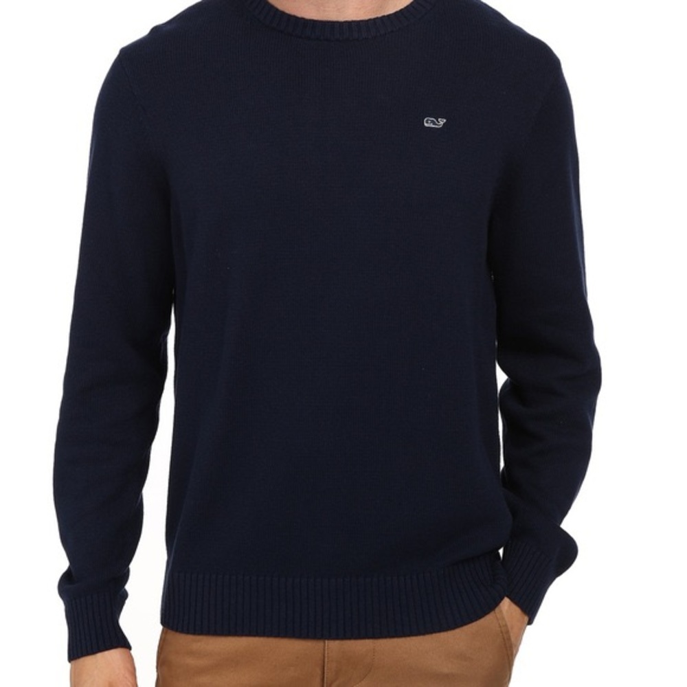 Vineyard Vines Navy Cotton Crewneck Sweater